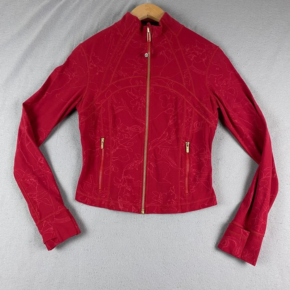 Lululemon Lunar New Year Define Cropped Jacket 8 Nulu Red Gold Design
